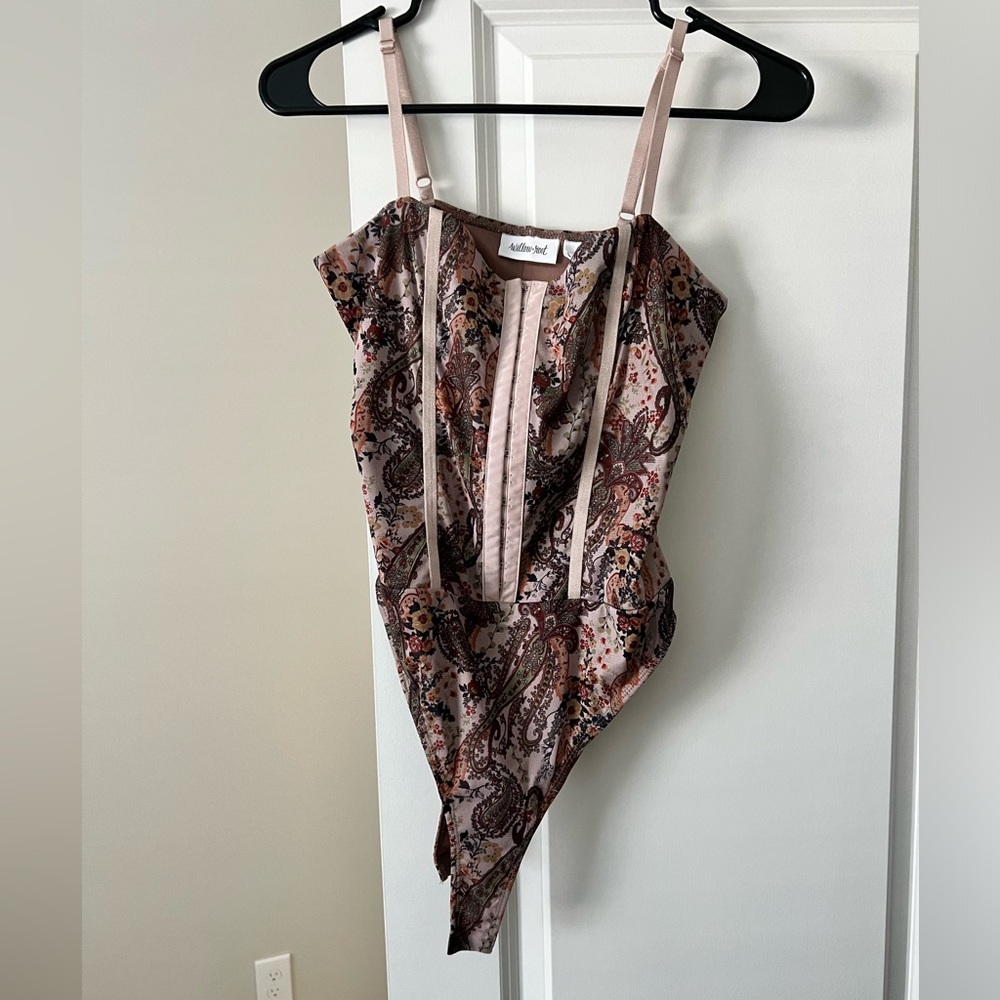 Paisley corset bodysuit